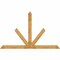Ekena Millwork Saratoga Rough Sawn Timber Gable Bracket, Western Red Cedar, 108"W x 68"H x 4"D x 6"F, 15/12 Pitch GBW108X68X0406SAR00RWR - alternate 1